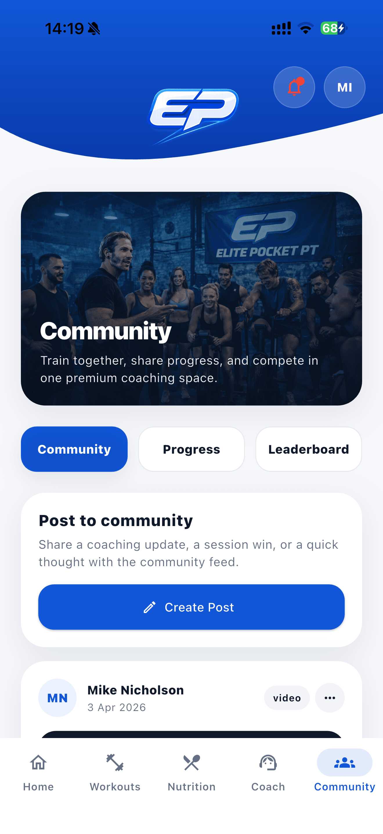 Performance app screen 3